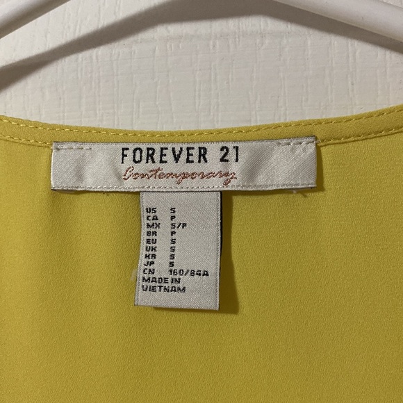 Forever 21 contemporary yellow sheer top - Picture 2 of 3